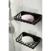 Orret Home 2 Adet Duvara Yapıştırılabilir Plastik Katı Sabunluk Kalıp Sabunluk Delme Gerektirmez Yapışkanlı Duş Banyo Lavabo Sabunluğu