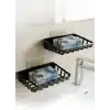 Orret Home 2 Adet Duvara Yapıştırılabilir Plastik Katı Sabunluk Kalıp Sabunluk Delme Gerektirmez Yapışkanlı Duş Banyo Lavabo Sabunluğu