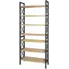 8 Katlı Çok Amaçlı Raf Ayakkabılık – 47x18x127 cm, MDF ve Plastik Malzeme, Kolay Kurulum QR Kodlu, Modern ve Dekoratif Düzenleyici Dolap Ünitesi, Siyah