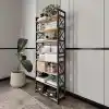 8 Katlı Çok Amaçlı Raf Ayakkabılık – 47x18x127 cm, MDF ve Plastik Malzeme, Kolay Kurulum QR Kodlu, Modern ve Dekoratif Düzenleyici Dolap Ünitesi, Siyah