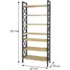 8 Katlı Çok Amaçlı Raf Ayakkabılık – 47x18x127 cm, MDF ve Plastik Malzeme, Kolay Kurulum QR Kodlu, Modern ve Dekoratif Düzenleyici Dolap Ünitesi, Siyah