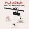 SekaTech Siyah Kasa LED Flüt Resim Aplik | 6W | 3200K Gün Işığı | 35cm | Duvar Tipi Ayna/Tablo Üstü Dekoratif Işık | IP20 İç Mekan Kullanım