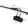 SekaTech Siyah Kasa LED Flüt Resim Aplik | 6W | 3200K Gün Işığı | 35cm | Duvar Tipi Ayna/Tablo Üstü Dekoratif Işık | IP20 İç Mekan Kullanım