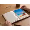 Rabsev RS5 Fotoğraf Albümü 15x21cm 100 Fotoğraf Kapasiteli Bordo Renkli Çiçek Desenli Anı Albümü