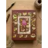 Rabsev RS5 Fotoğraf Albümü 15x21cm 100 Fotoğraf Kapasiteli Bordo Renkli Çiçek Desenli Anı Albümü