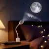 Amber LED Galaksi Projektör Gece Lambası, Yıldız Yansıtmalı USB Işık