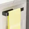 Orret Home Siyah Yapışkanlı Solo Peçetelik ve Havluluk – Paslanmaz Metal Lüks Tasarım Kağıt Havlu Askısı, Delmeden Montajlı Mutfak ve Banyo Peçete Tutucu