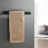 Orret Home Siyah Yapışkanlı Solo Peçetelik ve Havluluk – Paslanmaz Metal Lüks Tasarım Kağıt Havlu Askısı, Delmeden Montajlı Mutfak ve Banyo Peçete Tutucu