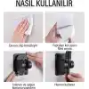 MallArt® 6 Modlu Filtreli Duş Başlığı Seti - 6 Adet Yedek Filtreli Ve Yapışkanlı Duş Braketli Yüksek Basınçlı Arıtmalı Banyo Duş Ahizesi Seti