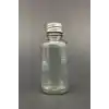 12 Adet Şeffaf Cam Shot Şişesi Sızdırmaz Gümüş Metal Kapaklı Kolonya Koku Süs Çok Amaçlı Şişe 30ml