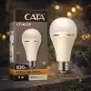 Şarjlı LED Ampul 9W (830 Lümen) 6400K Beyaz Işık, Elektrik Kesintisinde Otomatik Yanan E27 Duylu Şarj Edilebilir Acil Durum Işıldak Ampulü Cata CT-4229