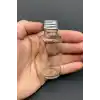 12 Adet Şeffaf Cam Shot Şişesi Sızdırmaz Gümüş Metal Kapaklı Kolonya Koku Süs Çok Amaçlı Şişe 30ml
