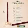 Petekoğlu Bordo 2 Adet Konik Burgulu Balmumu Mum Şamdan Mumu Doğal Petek Balmumu Mum (Beeswax Candle) 27.5 cm