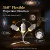 Galaxy Yıldızlı Gökyüzü Projektörü, 2si 1 Arada 360° Ayarlanabilir LED Uzay Samanyolu Lambası, 12 Adet Film Diskli Yıldızlı Gökyüzü Projektörü, Yatak Odası Parti Dekorasyon Hediye İçin Tavan