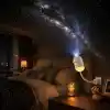 Galaxy Yıldızlı Gökyüzü Projektörü, 2si 1 Arada 360° Ayarlanabilir LED Uzay Samanyolu Lambası, 12 Adet Film Diskli Yıldızlı Gökyüzü Projektörü, Yatak Odası Parti Dekorasyon Hediye İçin Tavan