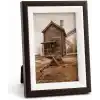 Busstier Fotoğraf Çerçevesi Dekoratif Modern Tasarım Duvar ve Masaüstü Kullanıma Uygun Şık Resim Çerçevesi Ev Ofis Dekorasyon Çerçeve (Koyu Kahverengi Derin)