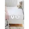 SUVAY%100 Pamuklu Sıvı Geçirmez Bebek Alezi Yatak Koruyucu Bebek Çocuk Park Beşik Kreş Anaokulu Alezi (60 x 120)