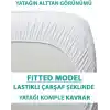 SUVAY%100 Pamuklu Sıvı Geçirmez Bebek Alezi Yatak Koruyucu Bebek Çocuk Park Beşik Kreş Anaokulu Alezi (60 x 120)