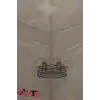 Alper Banyo Yapışkanlı Siyah Köşe Banyo Rafı, Tekli Köşe Şampuanlık, Delmeden Montajlı Banyo Düzenleyici Raf, Siyah Statik Boyalı