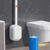 Kullan At Deterjanlı Tuvalet Fırçası Seti 6 Yedek Başlıklı Hijyenik WC Temizlik Fırçası Klozet Temizleme Fırçası