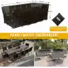 Haegs Bahçe Mobilyası Örtüsü, 250-210-90cm, Ağır Hizmet Oxford Kumaş, Su Geçirmez, Dış Mekan Veranda Masa Örtüsü, Havalandırmalı Masa ve Sandalye Koruma Kılıfı - Gri