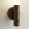 Kumru Şarjlı Sensörlü LED Aplik, Cata, Kablosuz Hareket Sensörlü Duvar Lambası, 3200K Günışığı, USB Şarjlı, Mıknatıslı Yapışkanlı Gece Lambası (Ahşap Görünümlü)