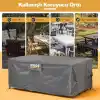 Haegs Bahçe Mobilyası Örtüsü, 250-210-90cm, Ağır Hizmet Oxford Kumaş, Su Geçirmez, Dış Mekan Veranda Masa Örtüsü, Havalandırmalı Masa ve Sandalye Koruma Kılıfı - Gri