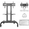 North Bayou NB AVA1500-60-1P LCD LED OLED Plazma Düz Panel Ekranlar için 32-75 inch TUV Sertifikalı Tekerlekli Profosyonel TV Sehpası
