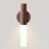 Kumru Şarjlı Sensörlü LED Aplik, Cata, Kablosuz Hareket Sensörlü Duvar Lambası, 3200K Günışığı, USB Şarjlı, Mıknatıslı Yapışkanlı Gece Lambası (Ahşap Görünümlü)