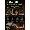 LED Işıklı Akrilik Yazı ve Çizim Panosu, 7 Renk Kalemli Silinebilir Işıklı Yazı Tahtası, USB ile Çalışan Tekrar Kullanılabilir Not ve Çizim Panosu, Çocuk ve Yetişkinler İçin