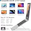 HEARTZ Metal Laptop Tablet iPad Dizüstü Bilgisayar Standı 7-17.3 inç Tüm Cihazlar için 7 Seviye Yükseklik Ayarı Taşınabilir Kaymaz Laptop Yükseltici Havalandırmalı Soğutma Katlanabilir Masaüstü Standı