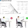 HEARTZ Metal Laptop Tablet iPad Dizüstü Bilgisayar Standı 7-17.3 inç Tüm Cihazlar için 7 Seviye Yükseklik Ayarı Taşınabilir Kaymaz Laptop Yükseltici Havalandırmalı Soğutma Katlanabilir Masaüstü Standı