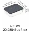 Orret Home 4 Adet Buzdolabı Organizeri, Buzdolabı İçin Çok Amaçlı Saklama Kabı, Fresh Box, Şeffaf ve Ayarlanabilir, Gıdaları Taze Tutma Özelliği, Mutfak Düzenleyici (600 Ml)