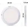 Amber LED 20W Sıva Üstü Sensörlü LED Armatür Cata CT-9247G - Hareket Sensörlü Tavan Lambası, Enerji Tasarruflu Koridor ve Merdiven Aydınlatması - 3200K GÜNIŞIĞI