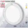 Amber LED 20W Sıva Üstü Sensörlü LED Armatür Cata CT-9247G - Hareket Sensörlü Tavan Lambası, Enerji Tasarruflu Koridor ve Merdiven Aydınlatması - 3200K GÜNIŞIĞI