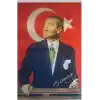 ZC Bayrak Atatürk Baskılı Türk Bayrağı 70x105 cm Raşel Kumaş Dijital Baskı