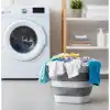Orret Home 12.8 Litre Katlanabilir Kova – Akordiyon Tasarımlı Katlanır Temizlik ve Araç Yıkama Kovası, Gri Renk, Bebek Yıkama ve Ev İçi Kullanıma Uygun Portatif Kova (Kare 10 Litre)