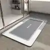Banyo Paspası - Kaymaz Süper Emici Lekeye Dayanıklı Hızlı Kuruyan İnce Banyo Halısı - Küvet Vanity İçin Zemin Paspası - Kolay Bakım 40 x 60