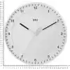 Braun Klasik büyük analog duvar saati sessiz saat mekanizması, kolay okunan kadran, 30 cm çap, beyaz model BC17W.