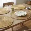 Deconox 6 Adet Hasır Amerikan Servisi Supla (Yuvarlak İpli), 6lı İpli Hasır Supla, Hasır Amerikan Servisi, 6lı Bambu Amerikan Servis, Sofra Sunum Servisi