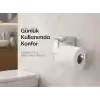 Alper Banyo F1 Model Lüx Paslanmaz Krom Tuvalet Kağıdı Askısı, Montajlı Metal WC Kağıtlık, Parlak Krom Banyo Aksesuarı, Duvara Vidalı Tuvalet Kağıdı Tutucu, 5 Yıl Garantili