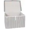 Pazar Kapısı Çok Amaçlı Düzenleyici Kapaklı Sandık Tipi Kutu Hurç Organizer (40 x 30 x 26, Gri)