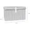 Pazar Kapısı Çok Amaçlı Düzenleyici Kapaklı Sandık Tipi Kutu Hurç Organizer (40 x 30 x 26, Gri)