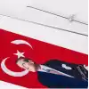 ZC Bayrak Atatürk-türk Bayrağı T Saten Kumaş Masa Bayrağı 10x30 Cm