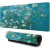 McStorey Van Gogh Desenli Masa Pedi 60x30 cm 3 mm Kaymaz Tabanlı Desk Mat Kumaş Mouse Pad Ofis Home Office İçin Geniş Pürüzsüz Yüzey Açık Yeşil