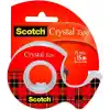 Scotch 6 – 1225D bantlık dahil 1 rulo Crystal yapışkan bant 19 mm x 15 m