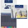 Faber-Castell Goldfaber Sulu Boya Kalemi, 24 Renk, Yüksek Pigment, Canlı Renkler, Su ile Çözünebilir, Dayanıklı Uç