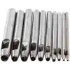 Yuvarlak Vurma Deri Delik Zımbası 1-6 no Arası 1 Adet Deri El Aleti (Krom, 4 mm)