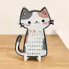 2026 Takvim - Kedi Masaüstü Takvim- Standlı Takvim