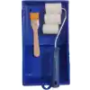 Boyama Takımı (5 Cm 3Lü Rulo Kestirme Fırçası Boya Tavası) Mavi Tek Ebat Unisex